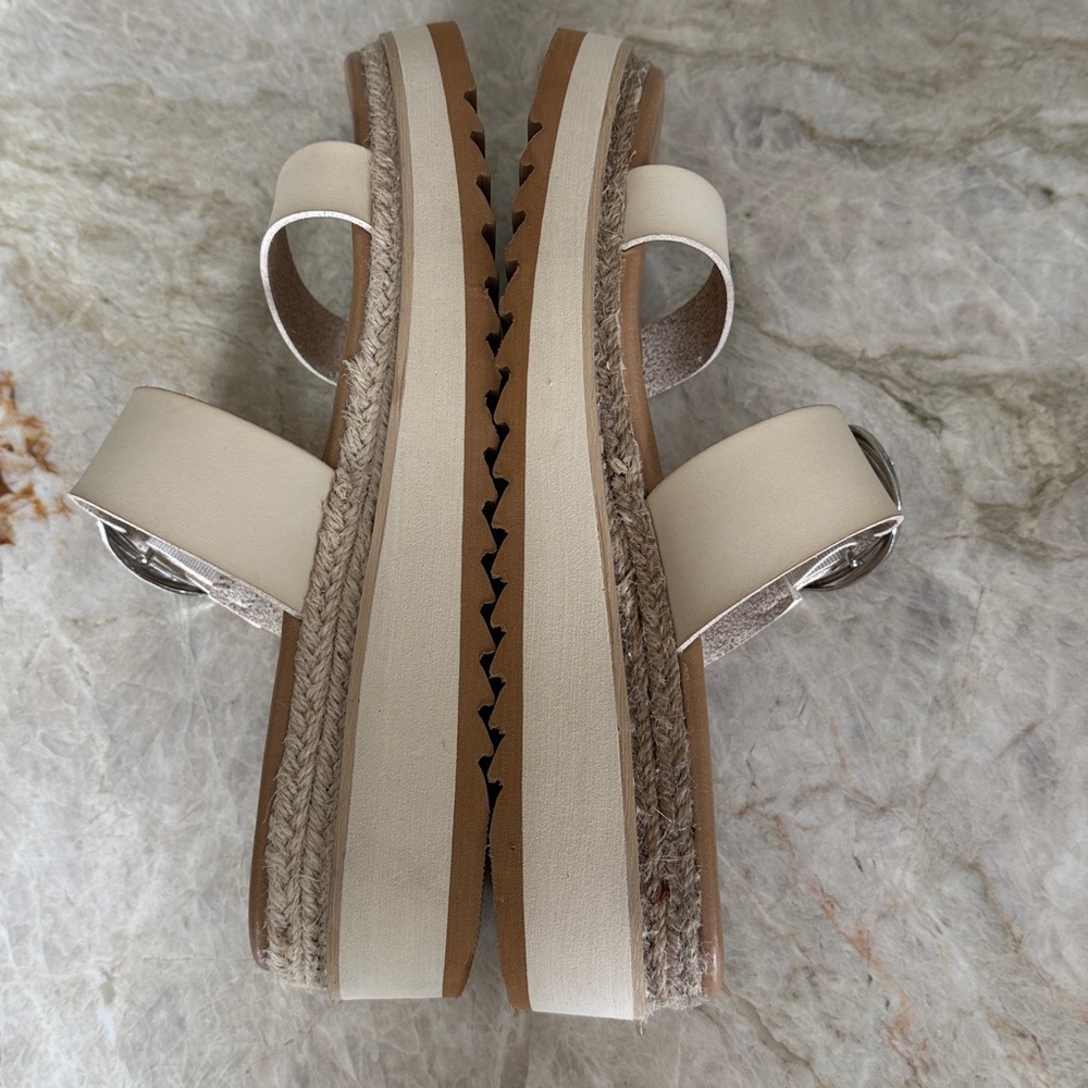Seychelles Jaycie NWOT Cream Memory Foam Platform Sandals Buckle 8.5 - Picture 7 of 10